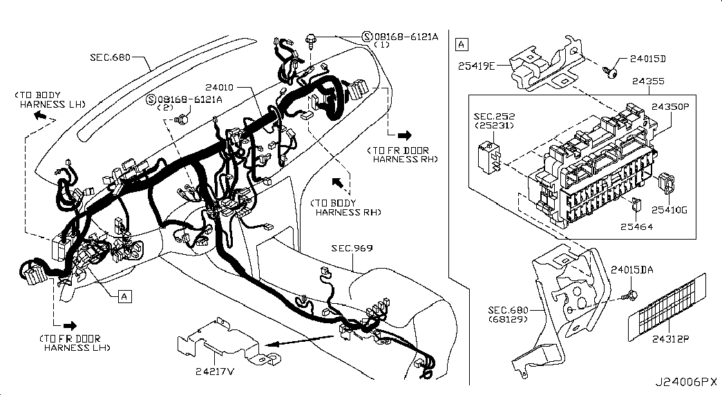 Блок предохранителей для Ниссан Теана 2008-2011
