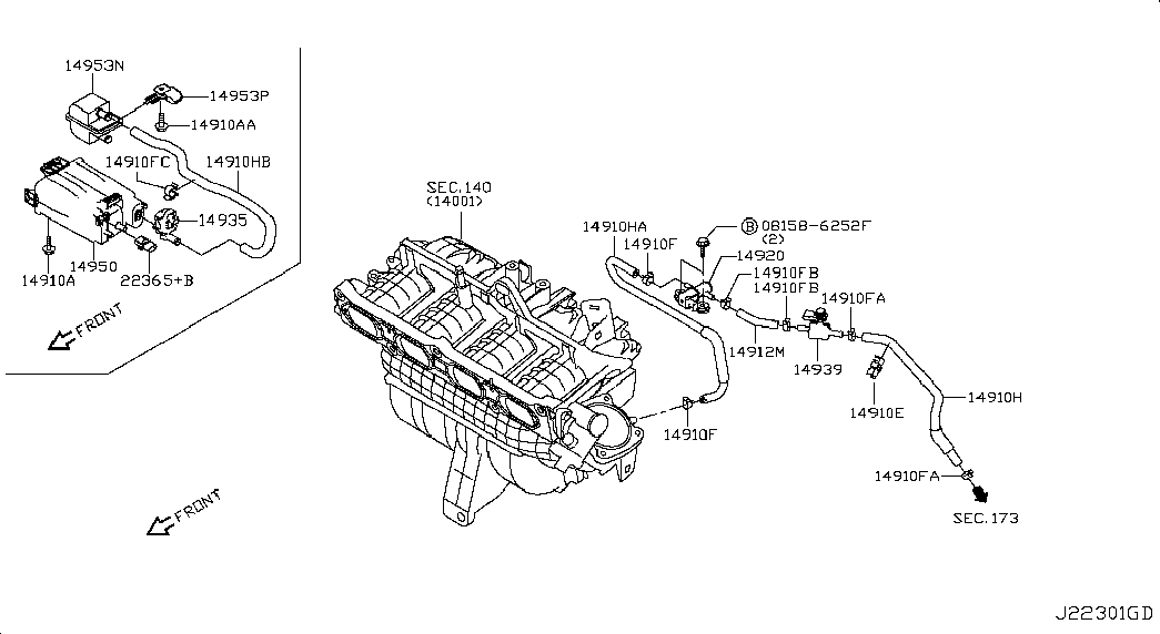 Электро-магнитный клапан для Ниссан Теана 2014-2018