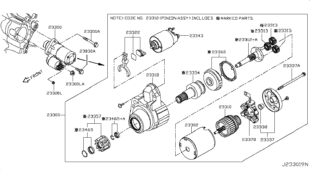 Стартер в сборе для Ниссан Теана 2014-2018