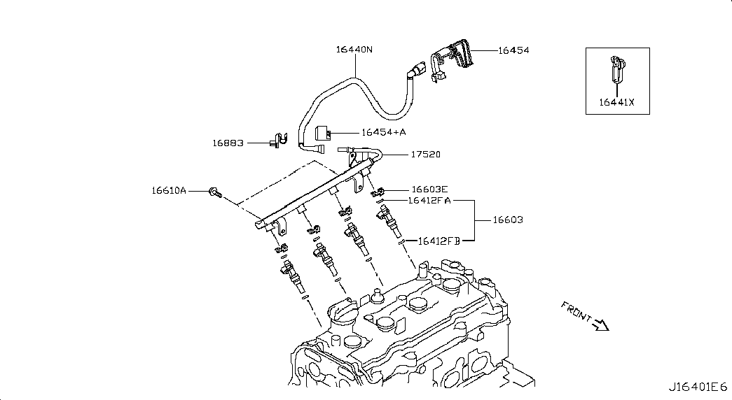 Топливная рампа для Ниссан Теана 2014-2018