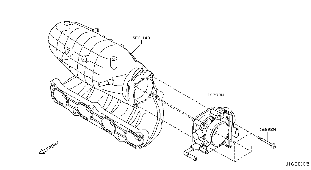 Дроссельная заслонка для Ниссан Теана 2014-2018