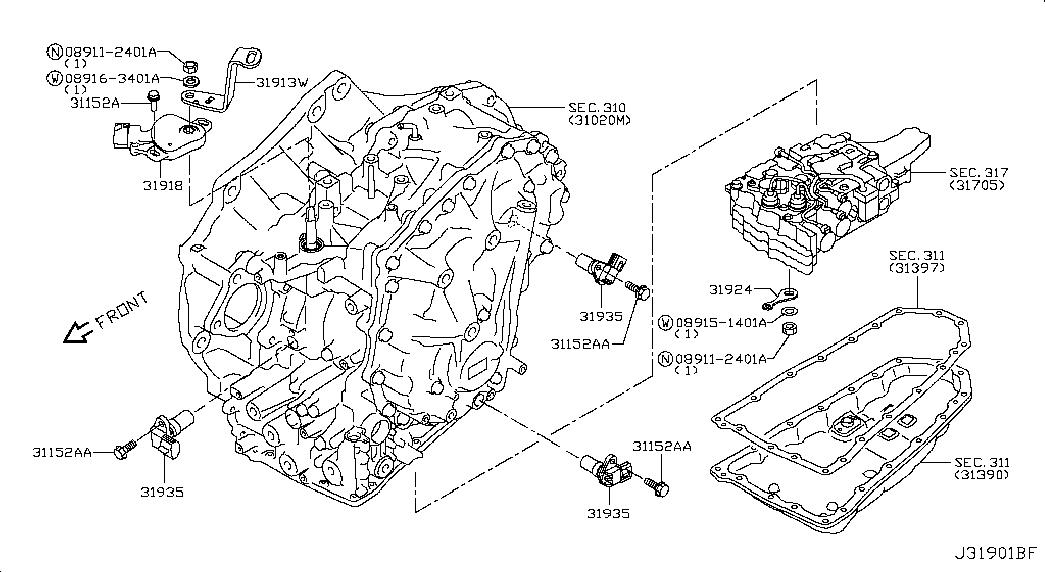 Масляный поддон АКПП для Ниссан Теана 2014-2018