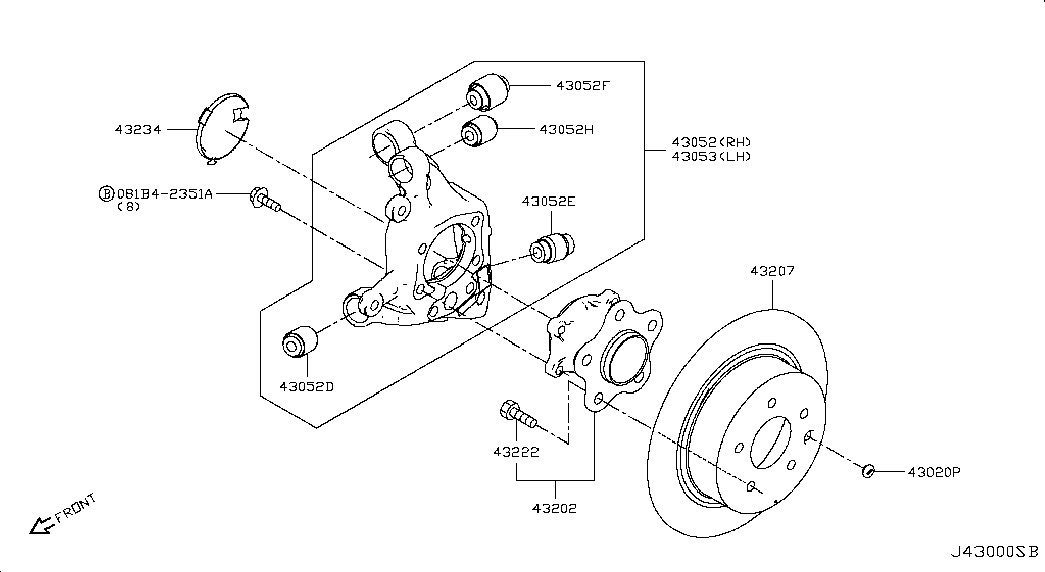 Диск тормозной задний для Ниссан Теана 2014-2018