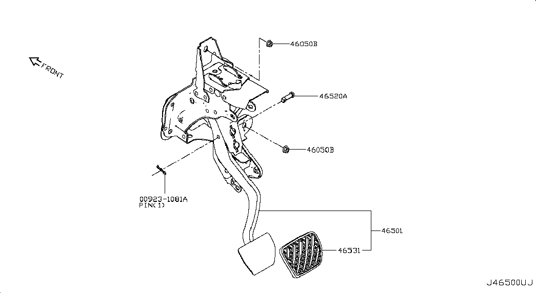 Педаль тормоза для Ниссан Теана 2014-2018
