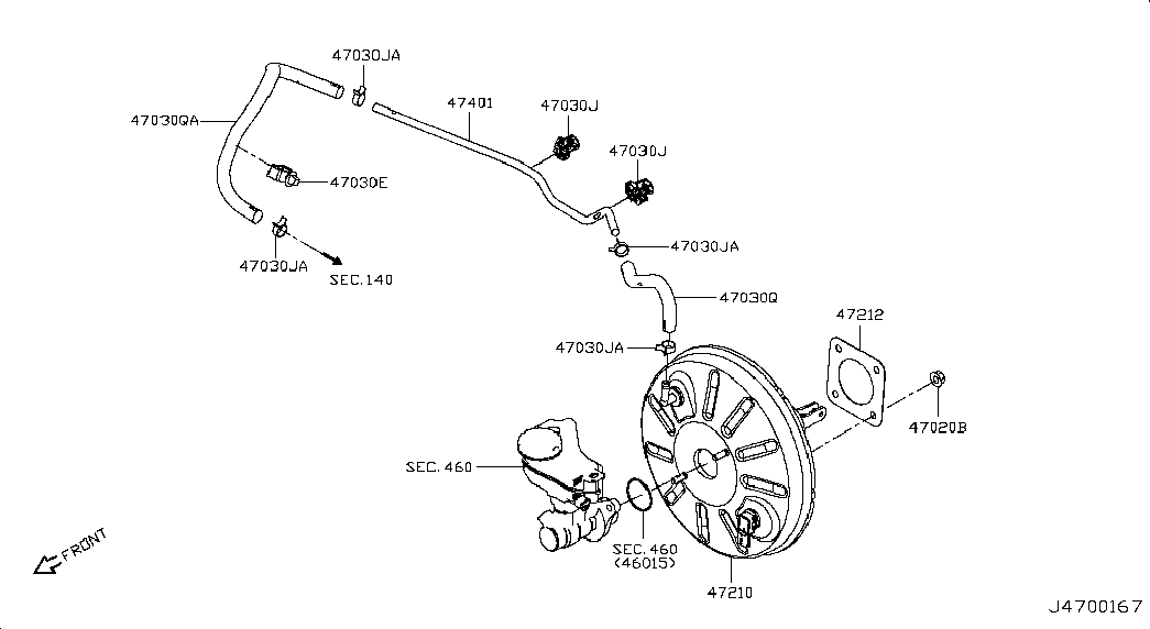 Вакуумный усилитель тормозов для Ниссан Теана 2014-2018