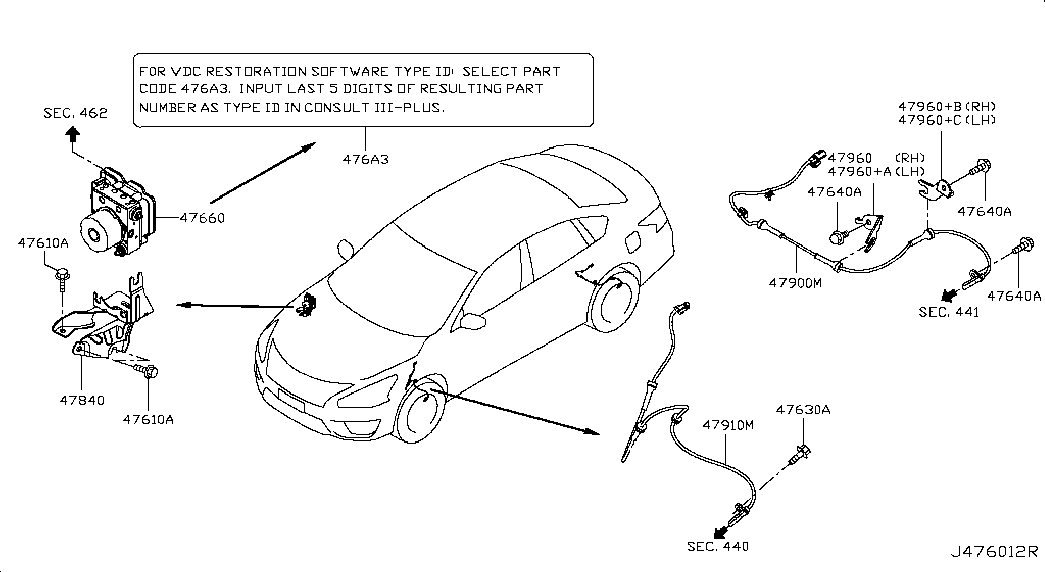Блок АБС для Ниссан Теана 2014-2018