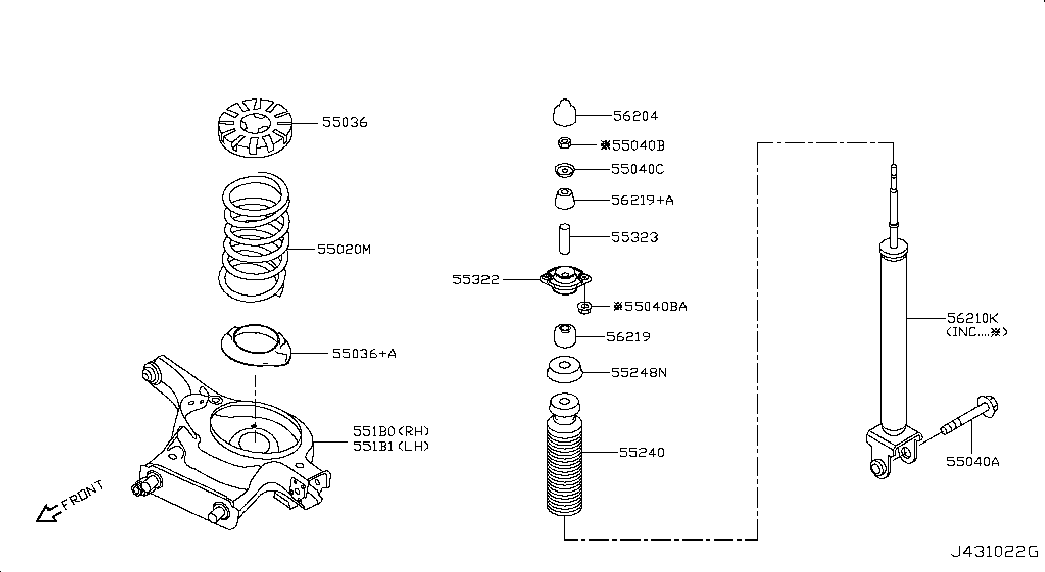 Пружина задняя для Ниссан Теана 2014-2018