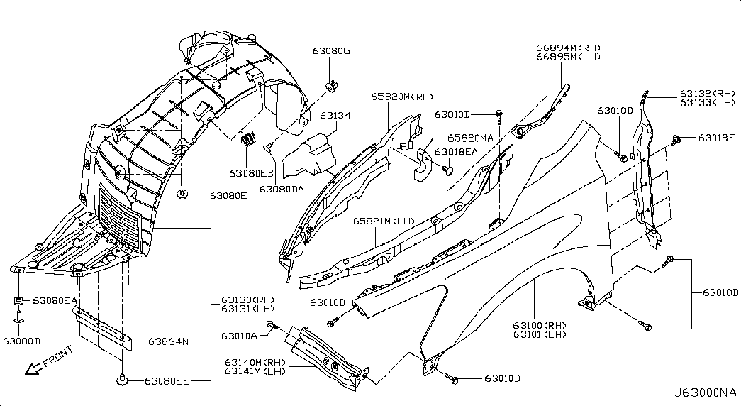Крыло переднее левое для Ниссан Теана 2014-2018
