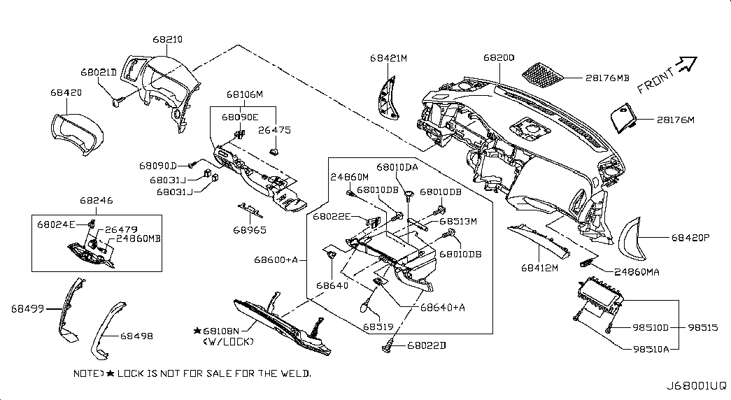 Подушка безопасности пассажира для Ниссан Теана 2014-2018