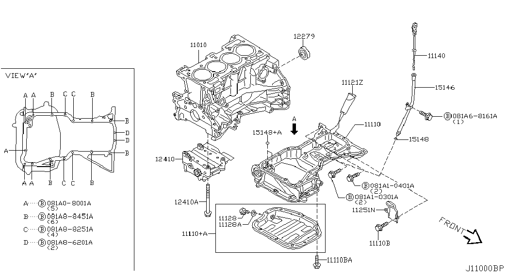 Блок цилиндров в сборе для Ниссан Х-Трейл 2000-2007