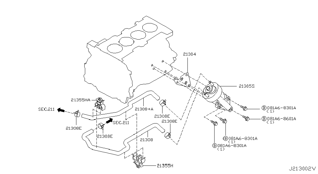 Радиатор масляный для Ниссан Х-Трейл 2000-2007