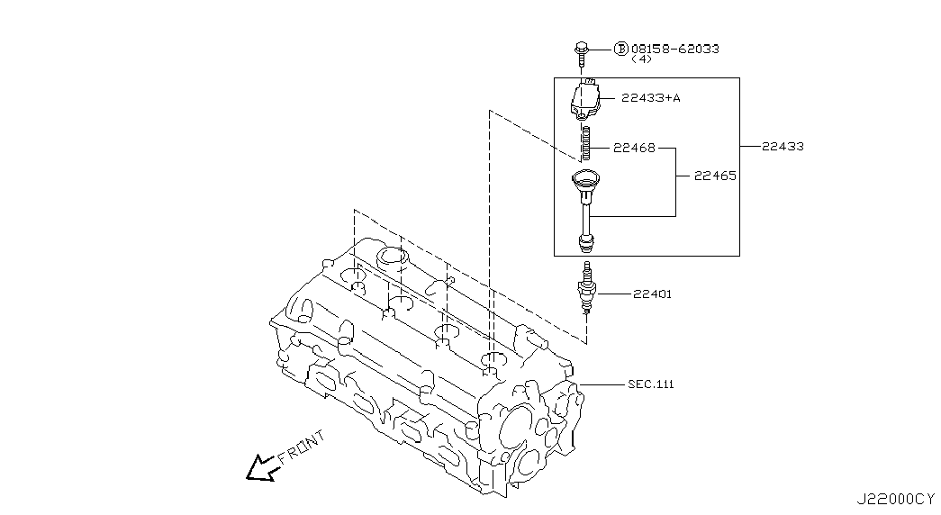 Катушка зажигания для Ниссан Х-Трейл 2000-2007