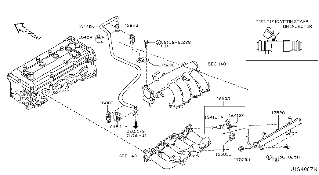 Топливная рампа для Ниссан Х-Трейл 2000-2007