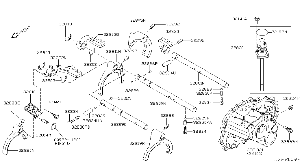Актуатор МКП для Ниссан Х-Трейл 2000-2007