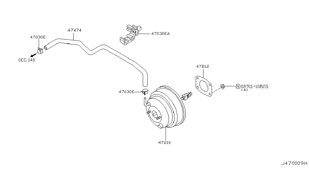 Вакуумный усилитель тормозов для Ниссан Х-Трейл 2000-2007