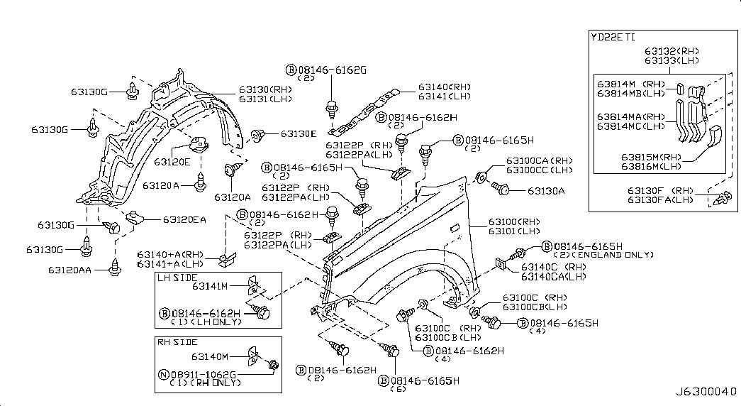 Крыло переднее левое для Ниссан Х-Трейл 2000-2007