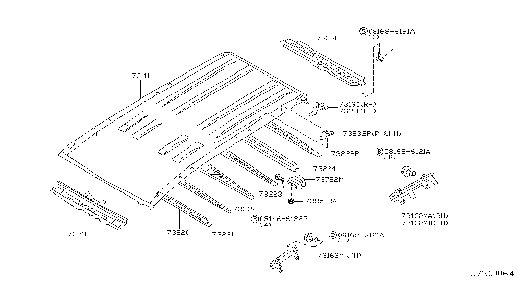 Крыша для Ниссан Х-Трейл 2000-2007