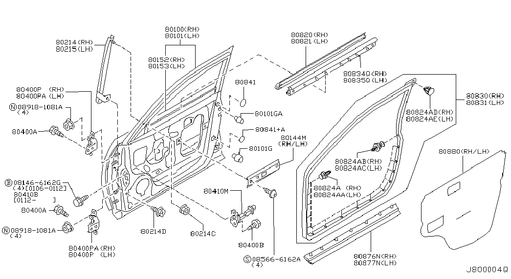 Дверь передняя левая для Ниссан Х-Трейл 2000-2007
