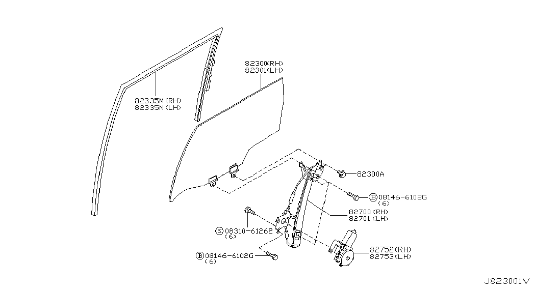 Стекло задней правой двери для Ниссан Х-Трейл 2000-2007