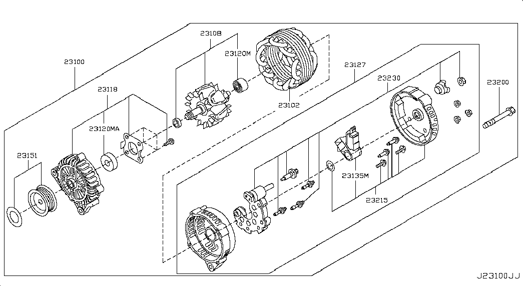 Генератор в сборе для Ниссан Х Трейл 2007-2011