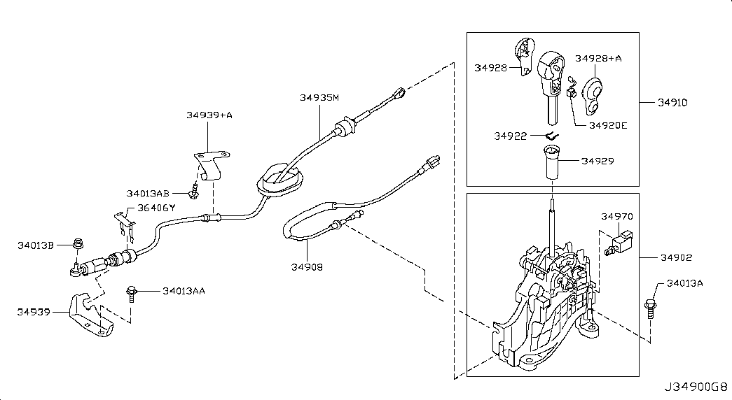 Трос переключения скоростей для Ниссан Х Трейл 2007-2011 