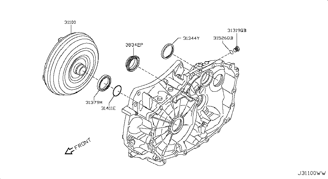 Гидротрансформатор АКПП для Ниссан Х Трейл 2007-2011