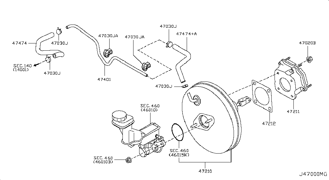 Вакуумный усилитель тормозов для Ниссан Х Трейл 2007-2011