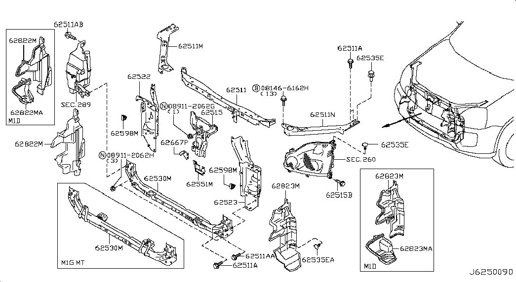 Панель передняя-телевизор для Ниссан Х Трейл 2007-2011