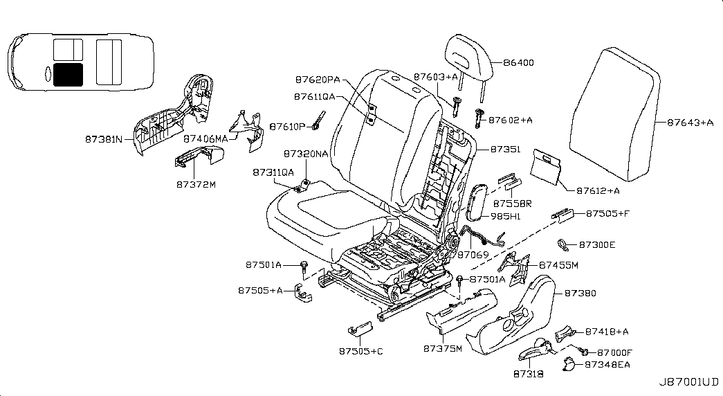 Спинка сиденья водителя для Ниссан Х Трейл 2007-2011