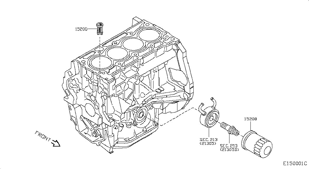 Корпус масляного фильтра для Ниссан Х Трейл 2010-2015