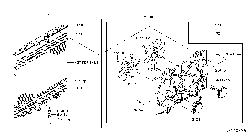 Диффузор вентилятора двигателя для Ниссан Х Трейл 2010-2015