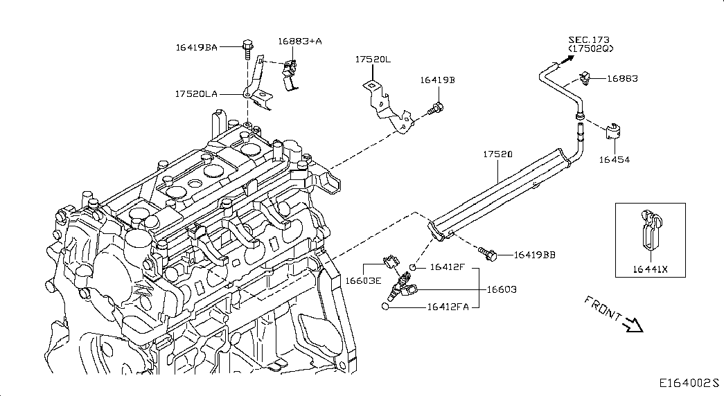 Топливная рампа для Ниссан Х Трейл 2010-2015