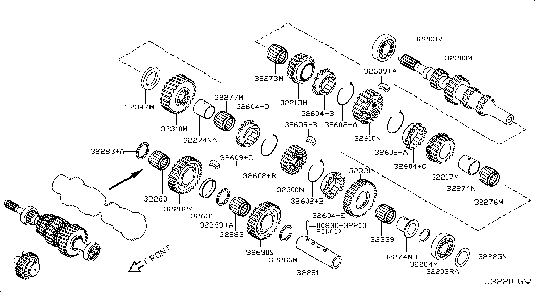 Вал МКП для Ниссан Х Трейл 2010-2015