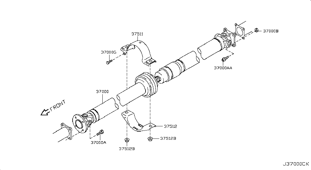 Карданный вал для Ниссан Х Трейл 2010-2015