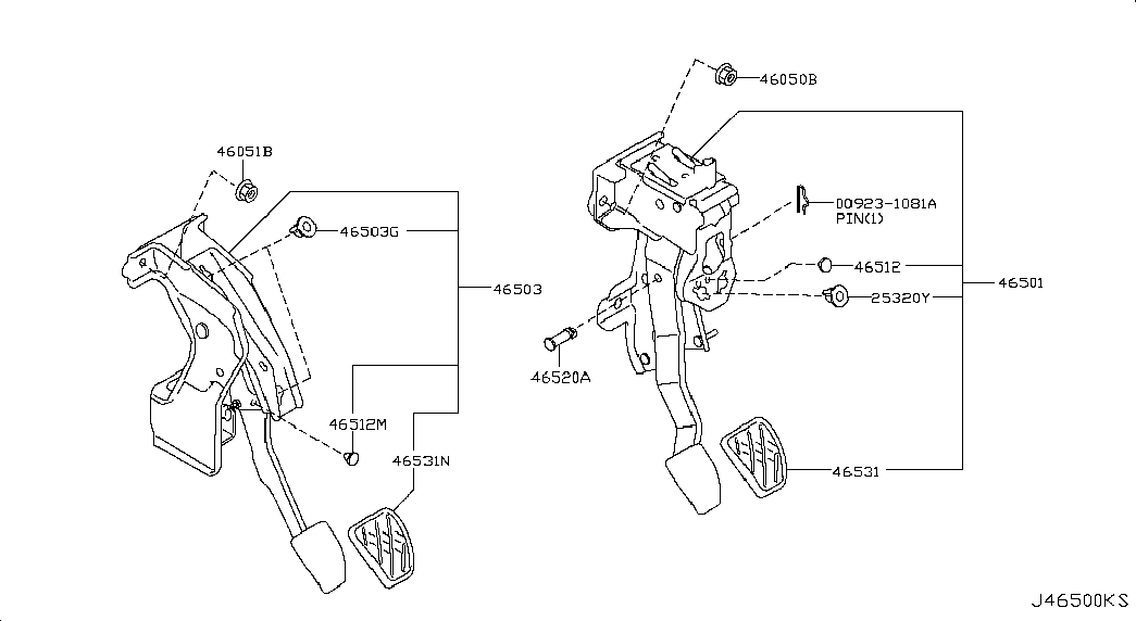Педаль тормоза для Ниссан Х Трейл 2010-2015