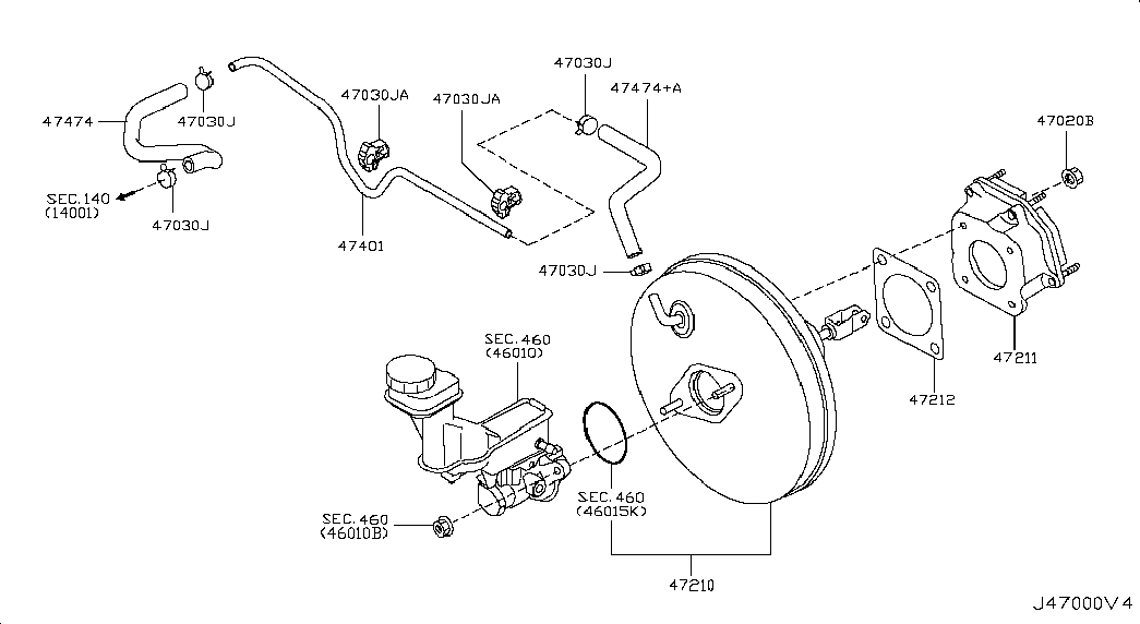 Главный тормозной цилиндр с бачком для Ниссан Х Трейл 2010-2015