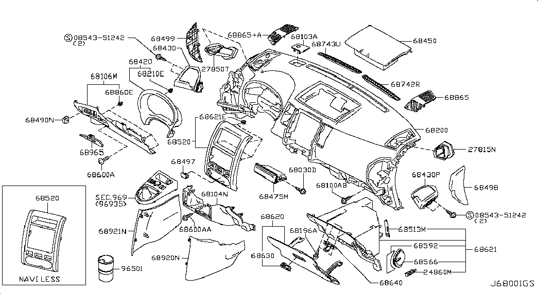 Перчаточный ящик, бардачок для Ниссан Х Трейл 2010-2015