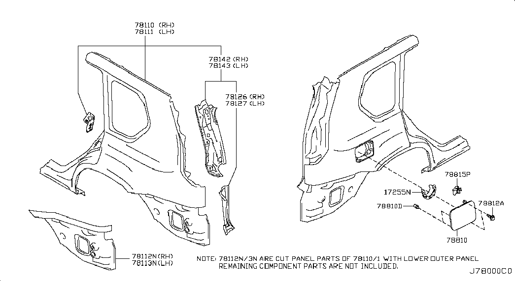 Крыло заднее левое для Ниссан Х Трейл 2010-2015