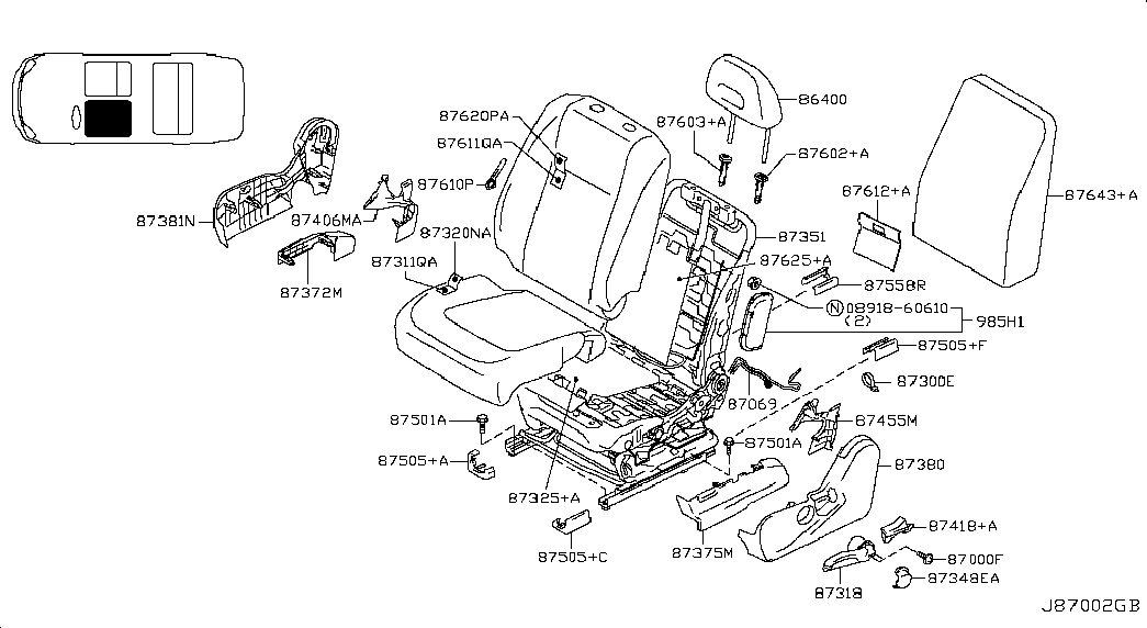 Спинка сиденья водителя для Ниссан Х Трейл 2010-2015