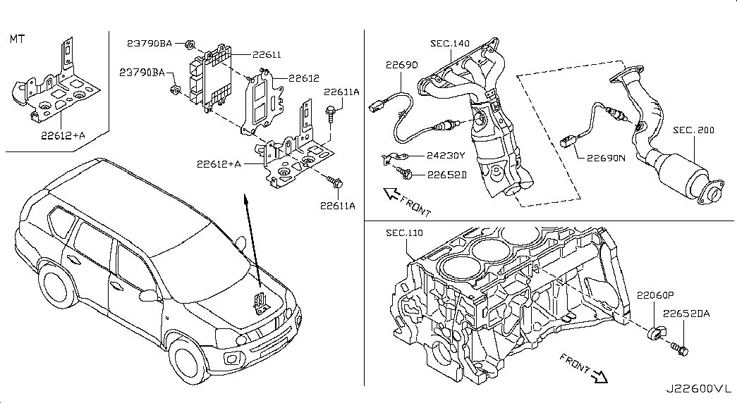 Блок управления двигателем для Ниссан Х Трейл 2010-2015