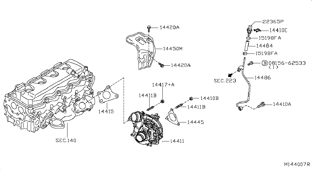 Турбокомпрессор для Ниссан Патфайндер 2010-2014
