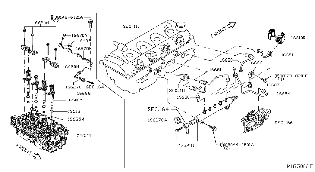 Топливная рампа для Ниссан Патфайндер 2010-2014