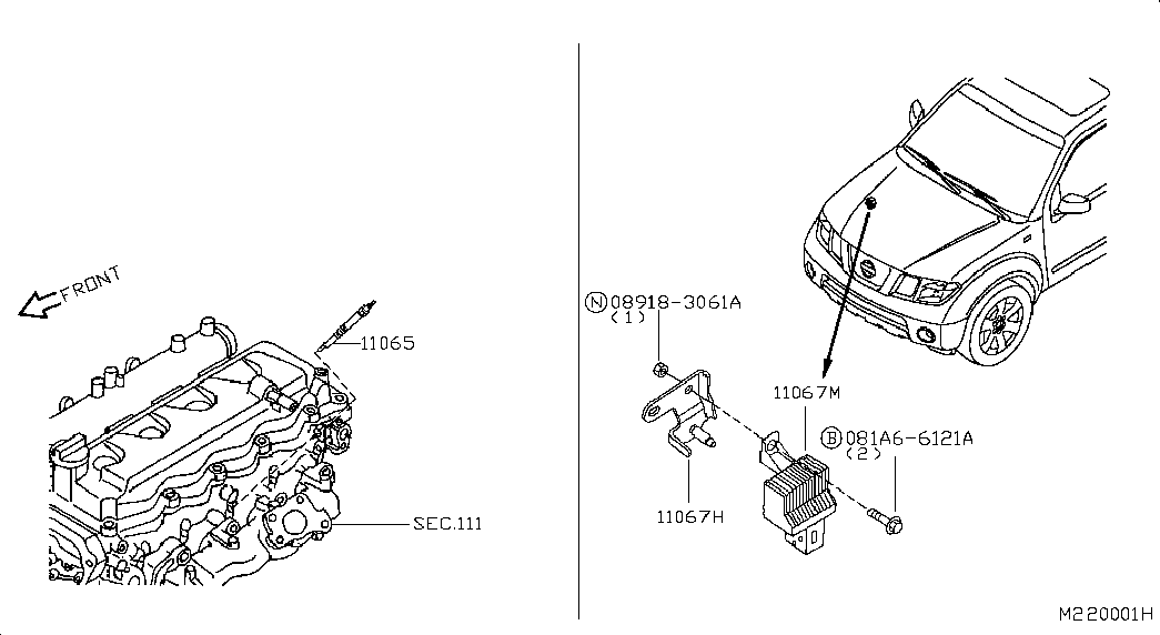 Свеча накала для Ниссан Патфайндер 2010-2014