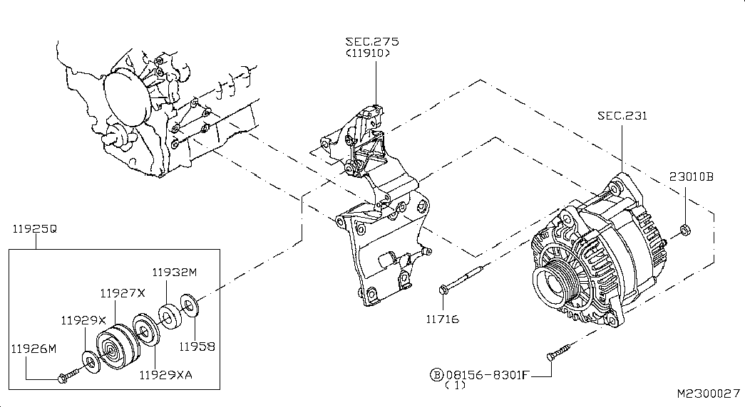 Ролик натяжителя для Ниссан Патфайндер 2010-2014
