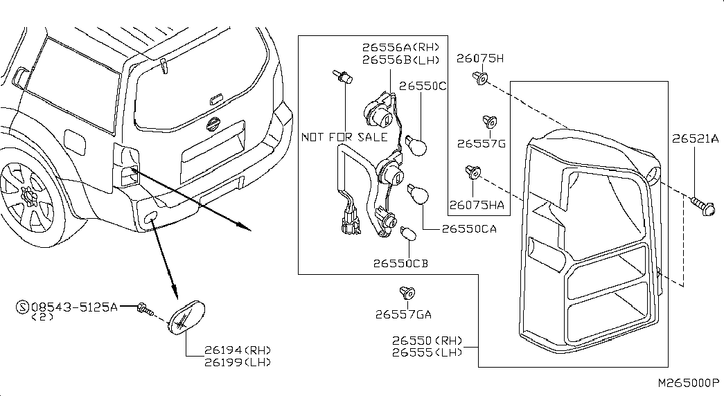 Фонарь задний правый на крыле для Ниссан Патфайндер 2010-2014