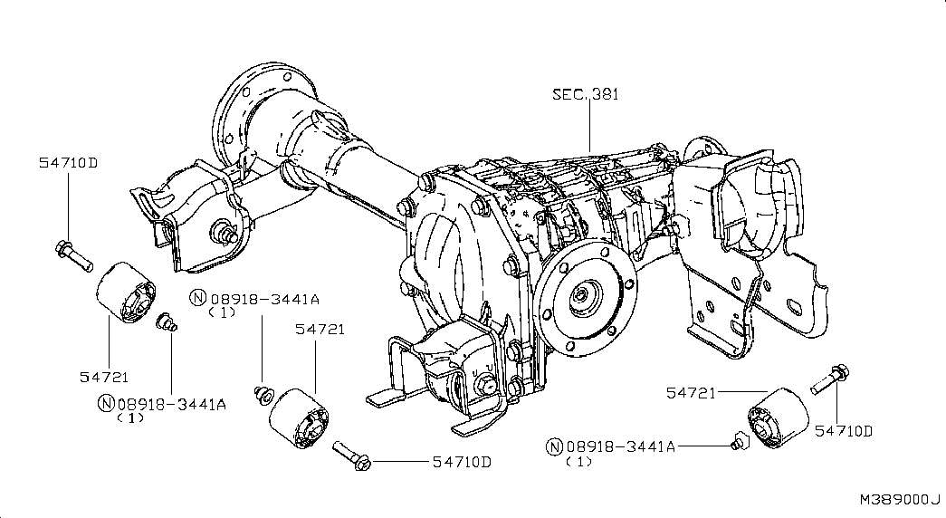 Редуктор передний для Ниссан Патфайндер 2010-2014