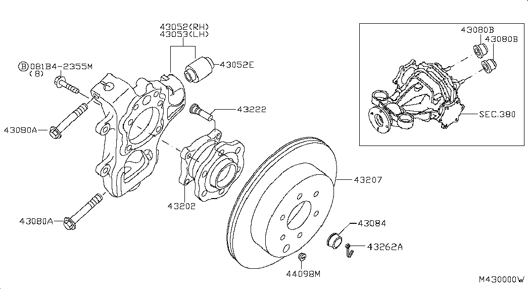 Диск тормозной задний для Ниссан Патфайндер 2010-2014