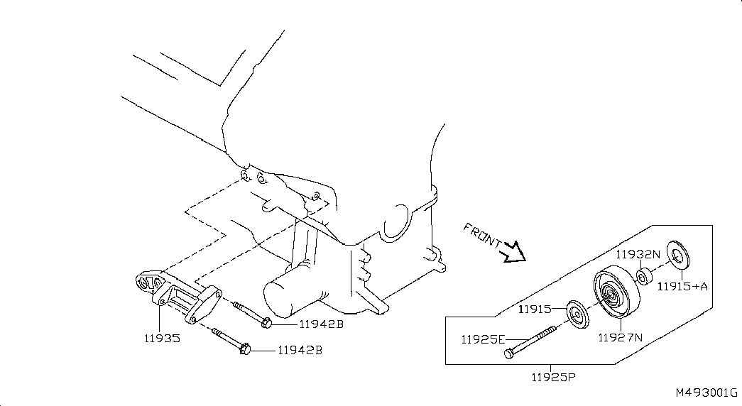 Ролик натяжителя для Ниссан Патфайндер 2010-2014