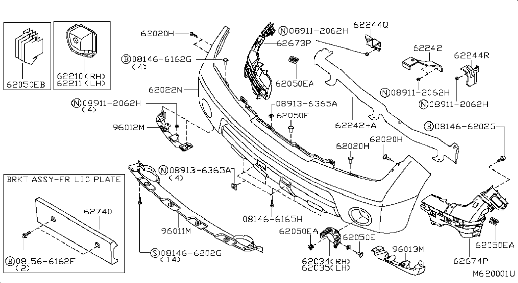 Бампер передний для Ниссан Патфайндер 2010-2014