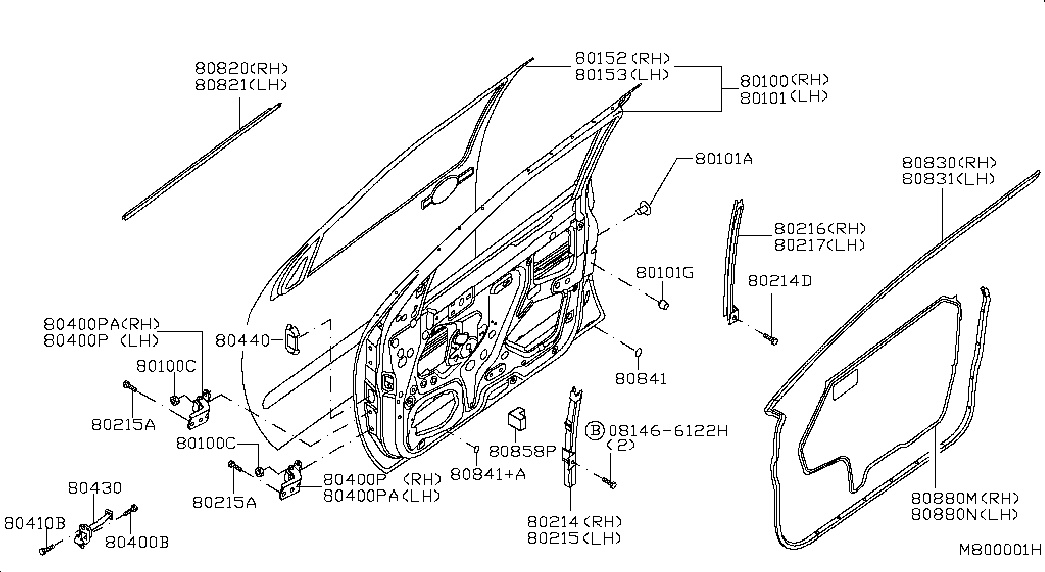 Дверь передняя правая для Ниссан Патфайндер 2010-2014